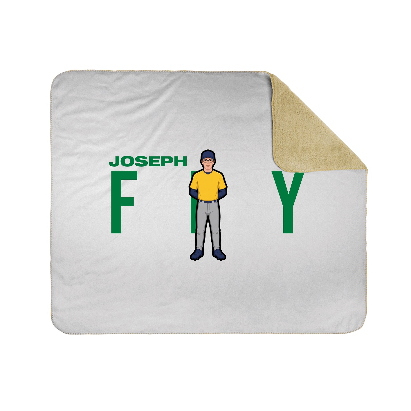 Throw Blanket — Player Name in White