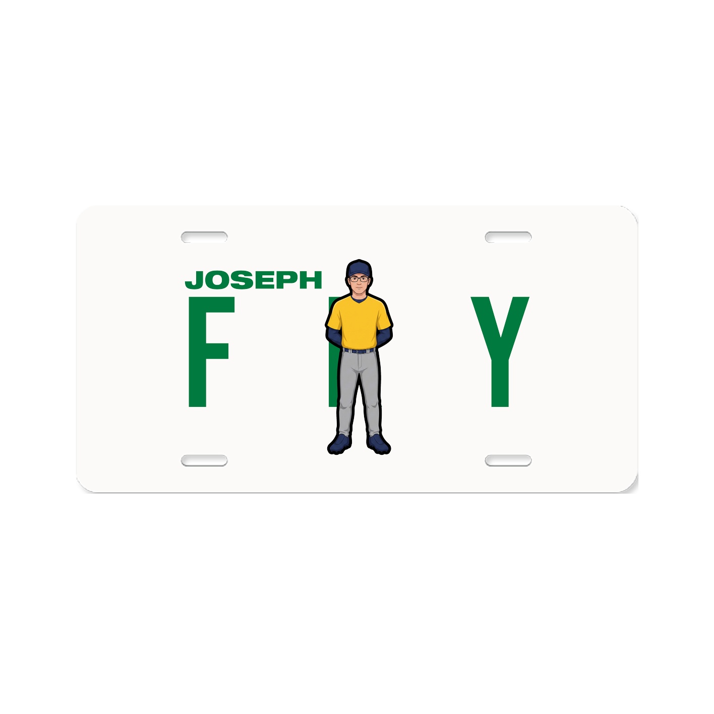 License Plate — Player Name in Classic
