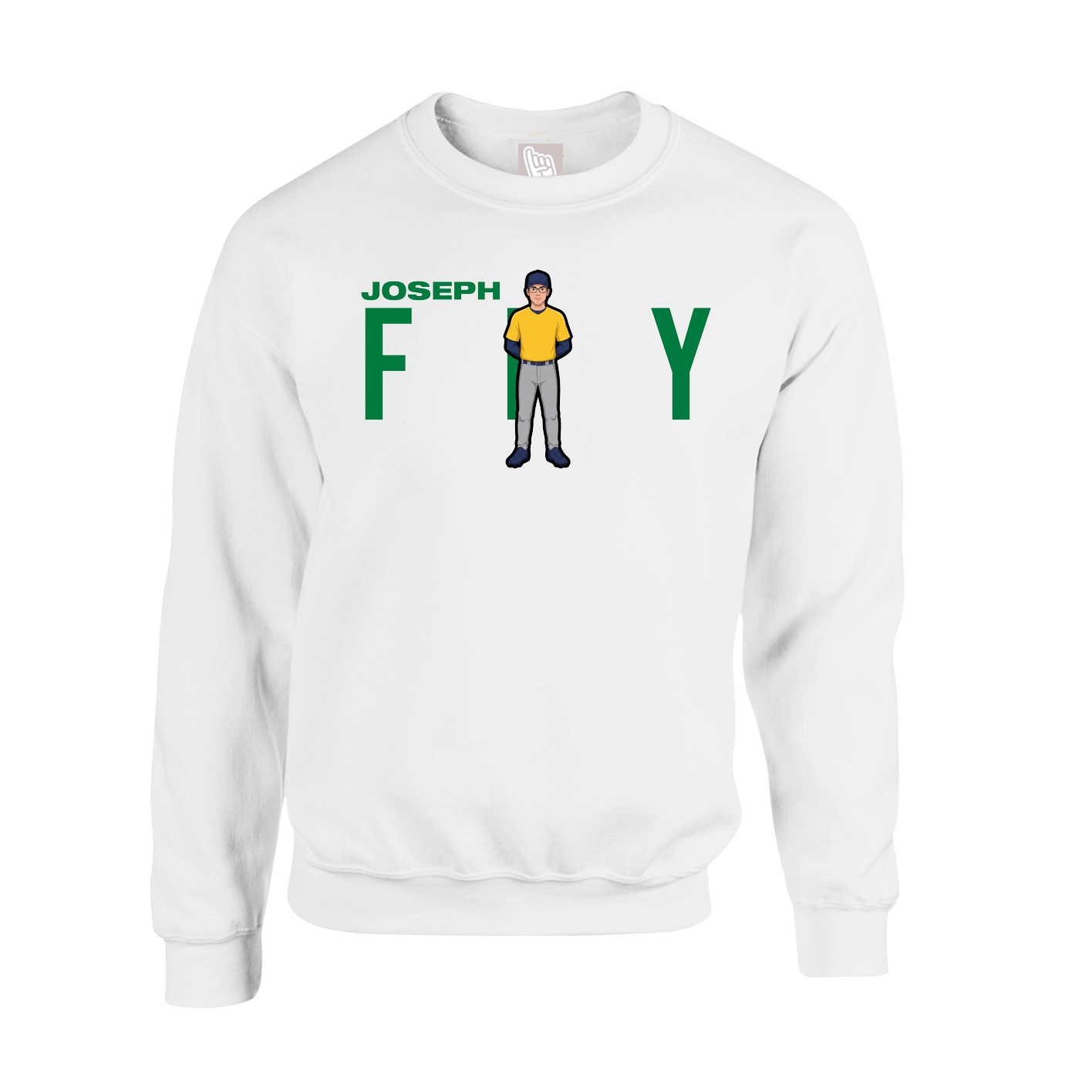 Fleece Crew — Player Name in White