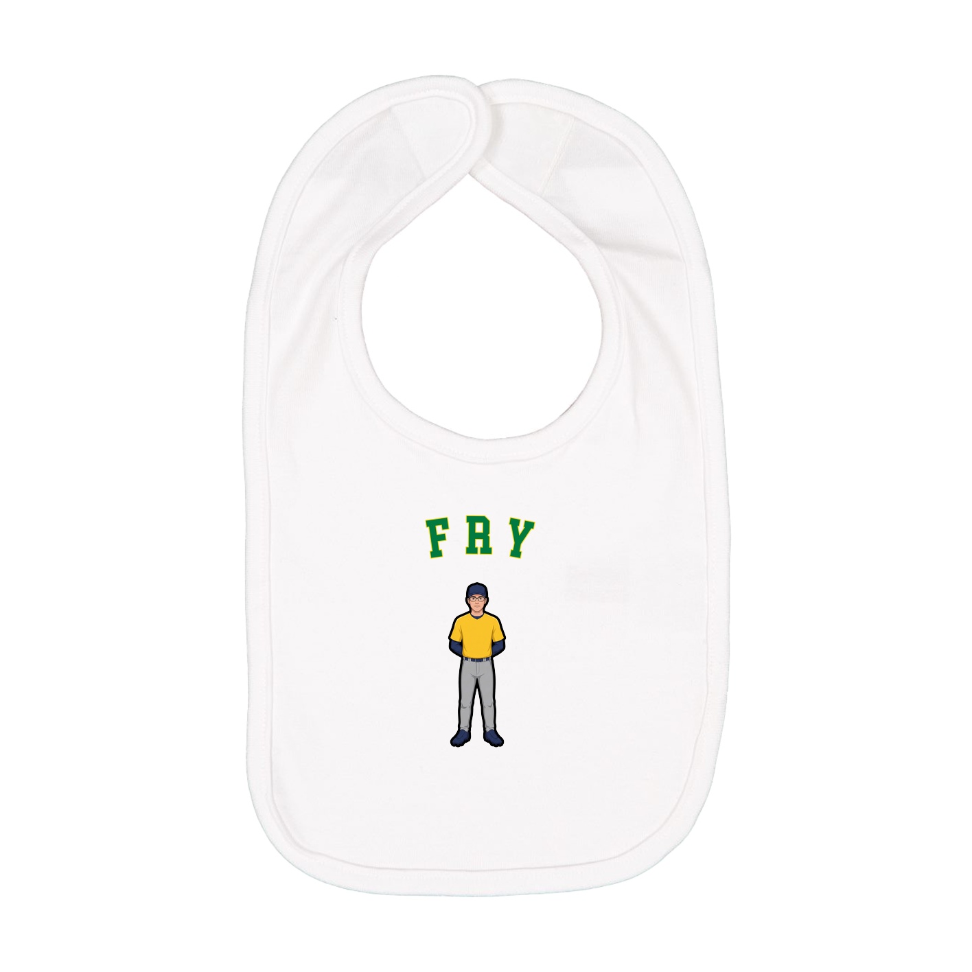 Infant Bib — Shirsey Arch in White