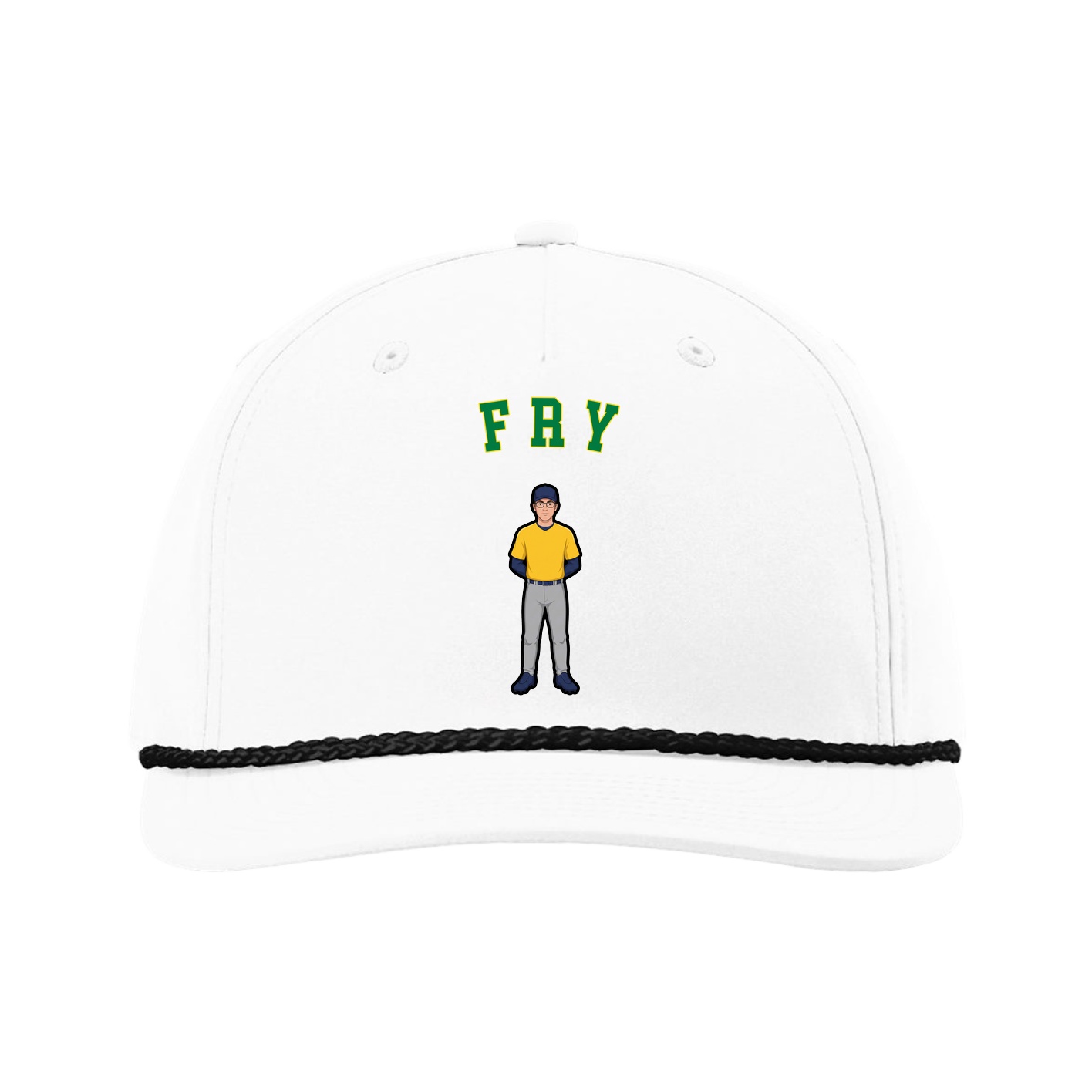 Five-Panel Classic Rope Cap — Shirsey Arch in White