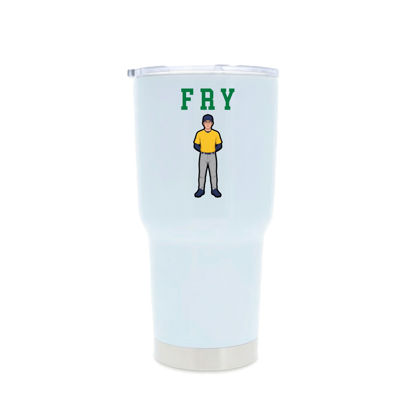 30oz Stainless Steel Tumbler — Shirsey in White