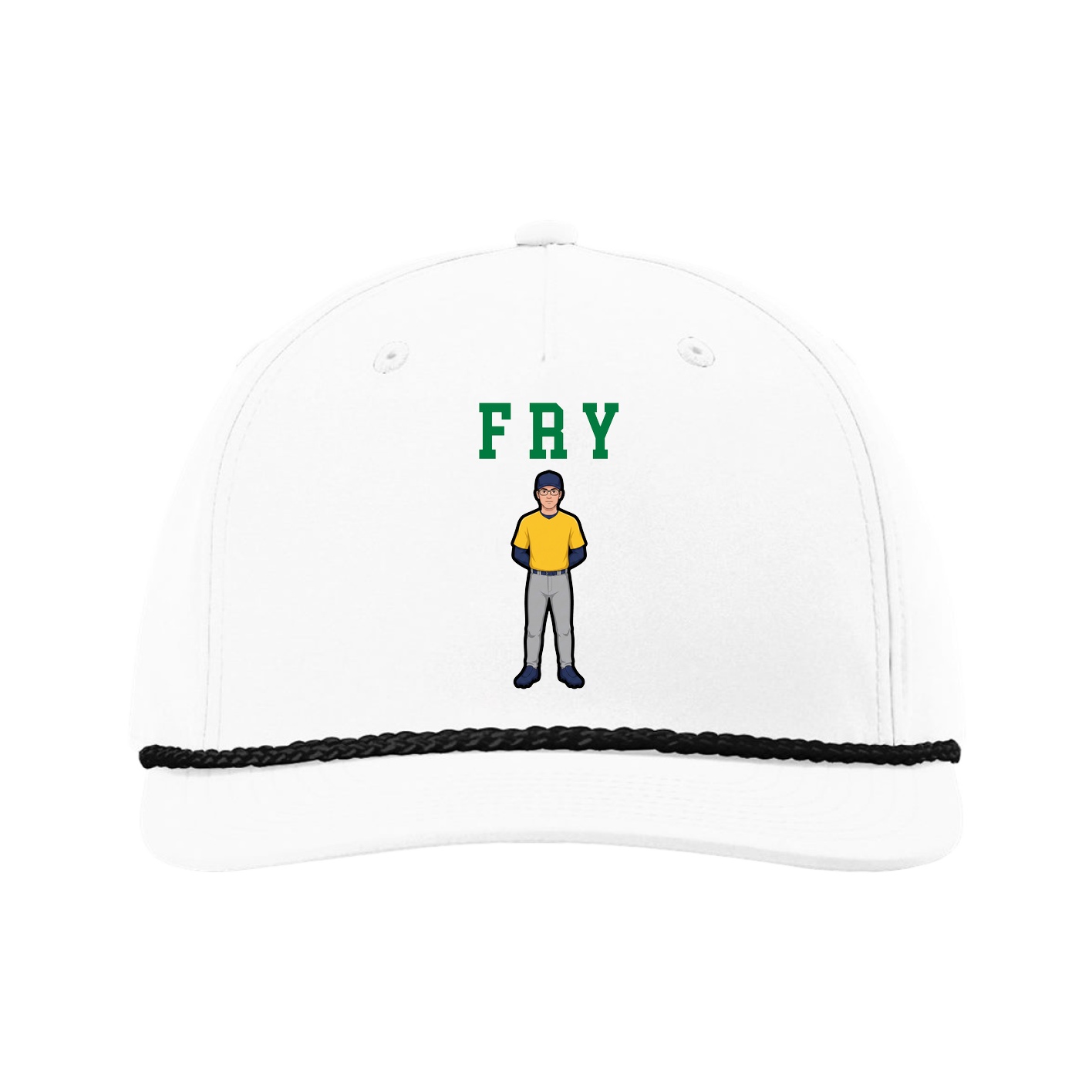 Five-Panel Classic Rope Cap — Shirsey in White