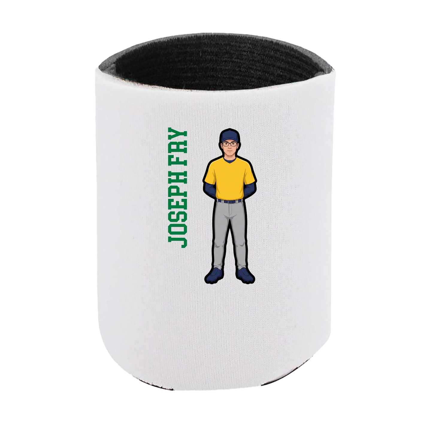 Can Holder — Name Vertical in White