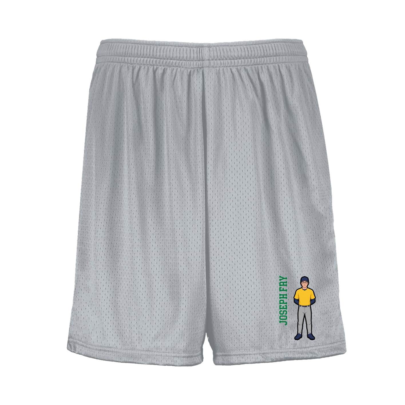 Shorts — Name Vertical in Silver