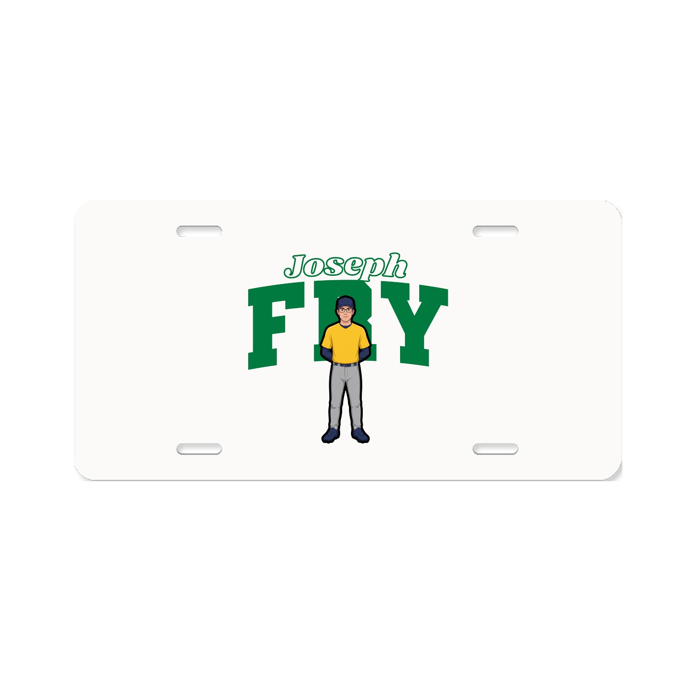 License Plate — Name Arch in Classic