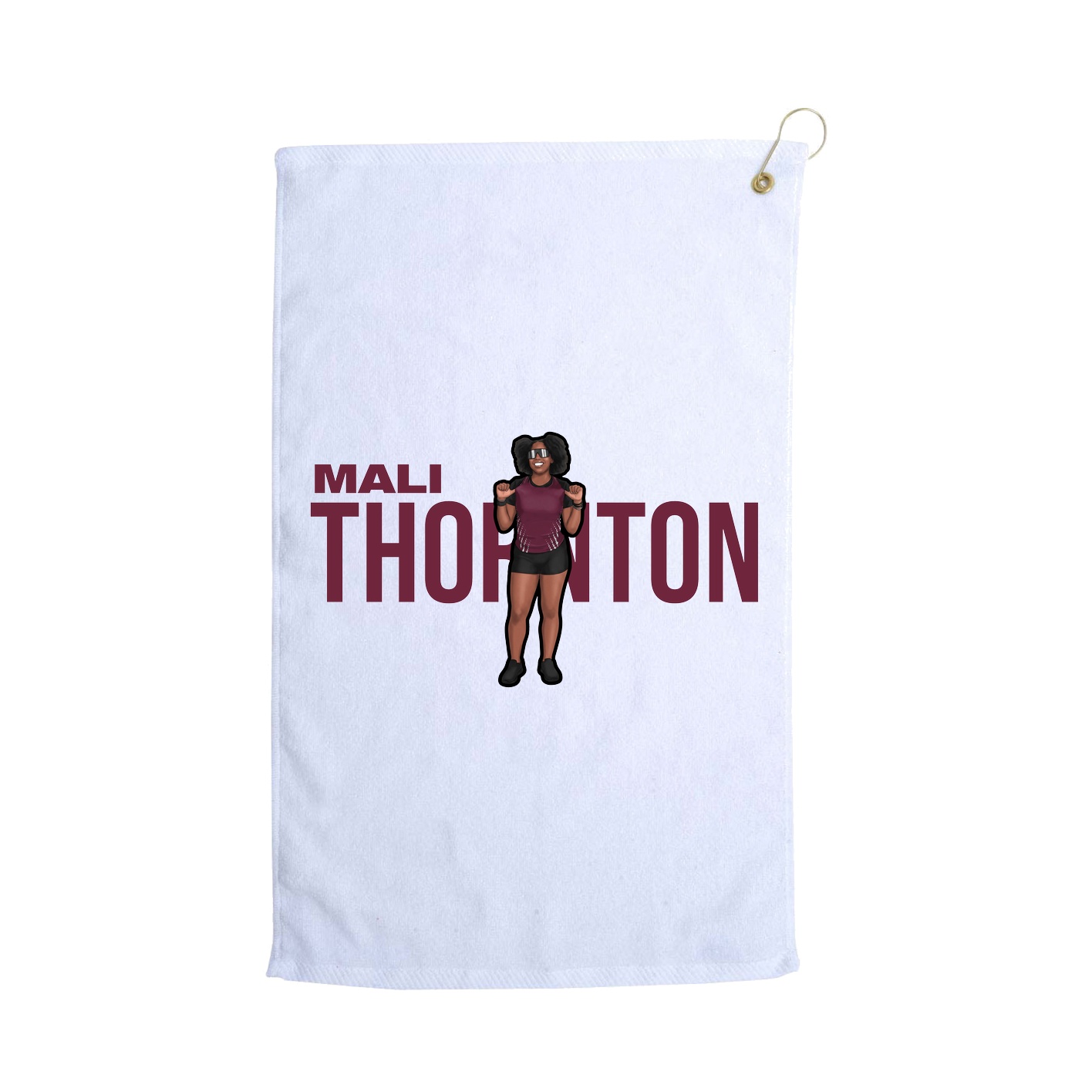 Golf Towel — Player Name in White