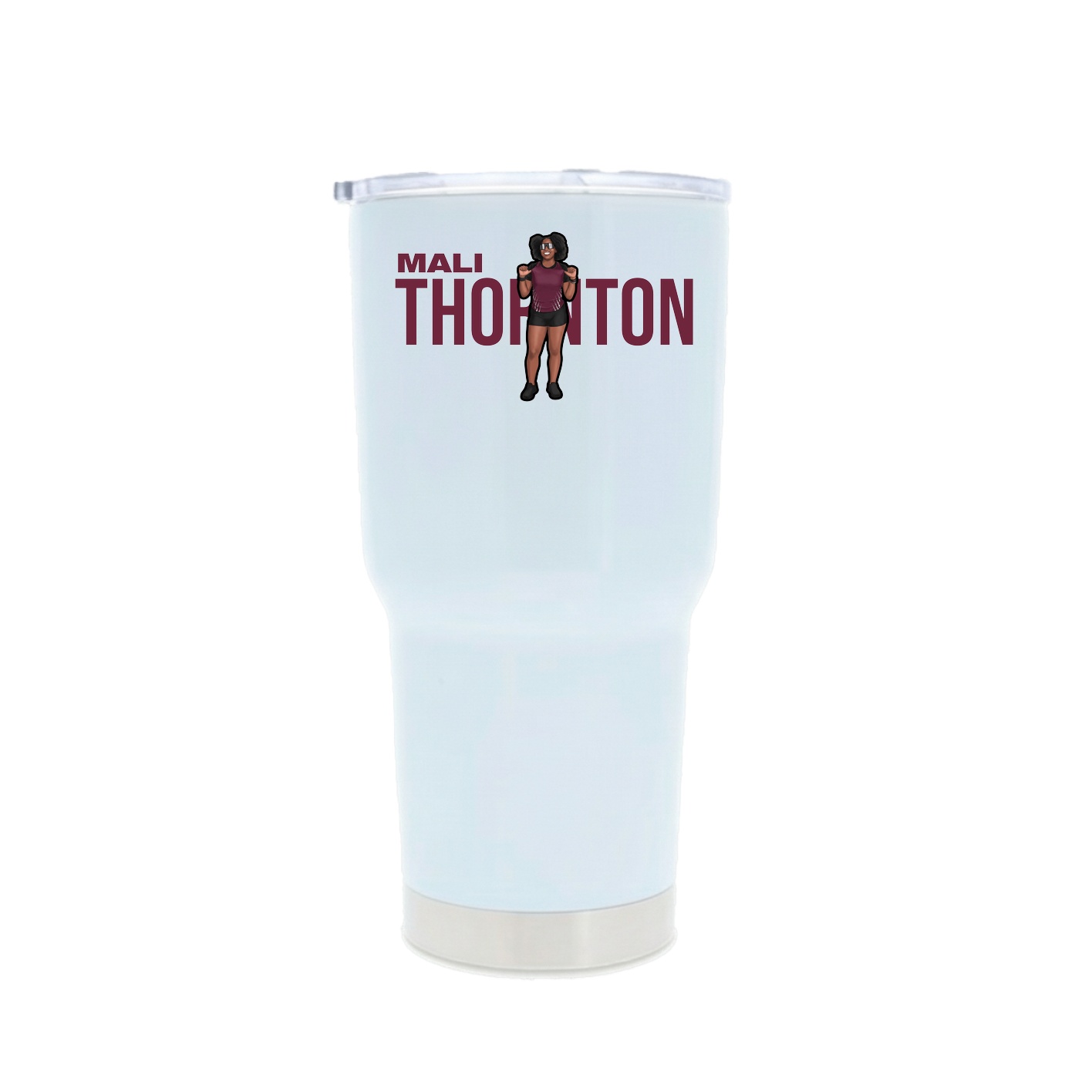 30oz Stainless Steel Tumbler — Player Name in White