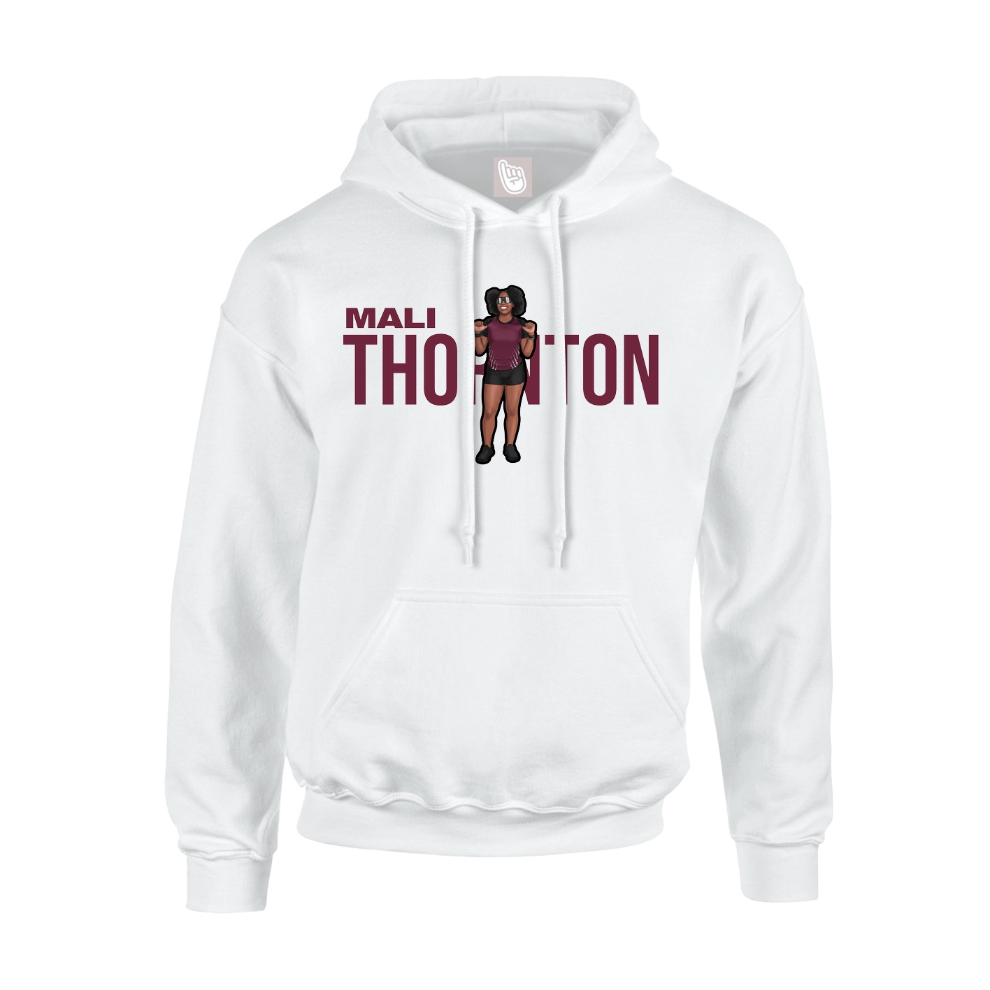 Hoodie — Player Name in White