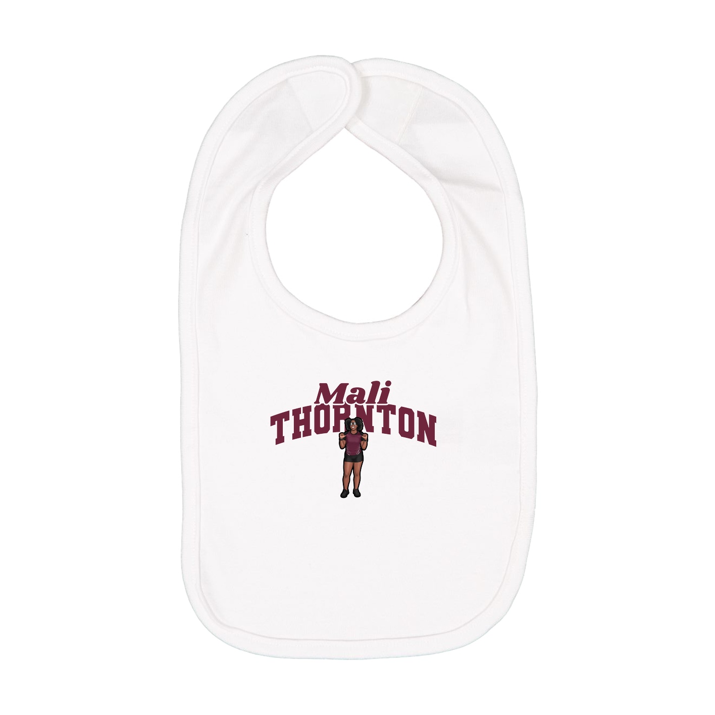 Infant Bib — Signature Arch in White