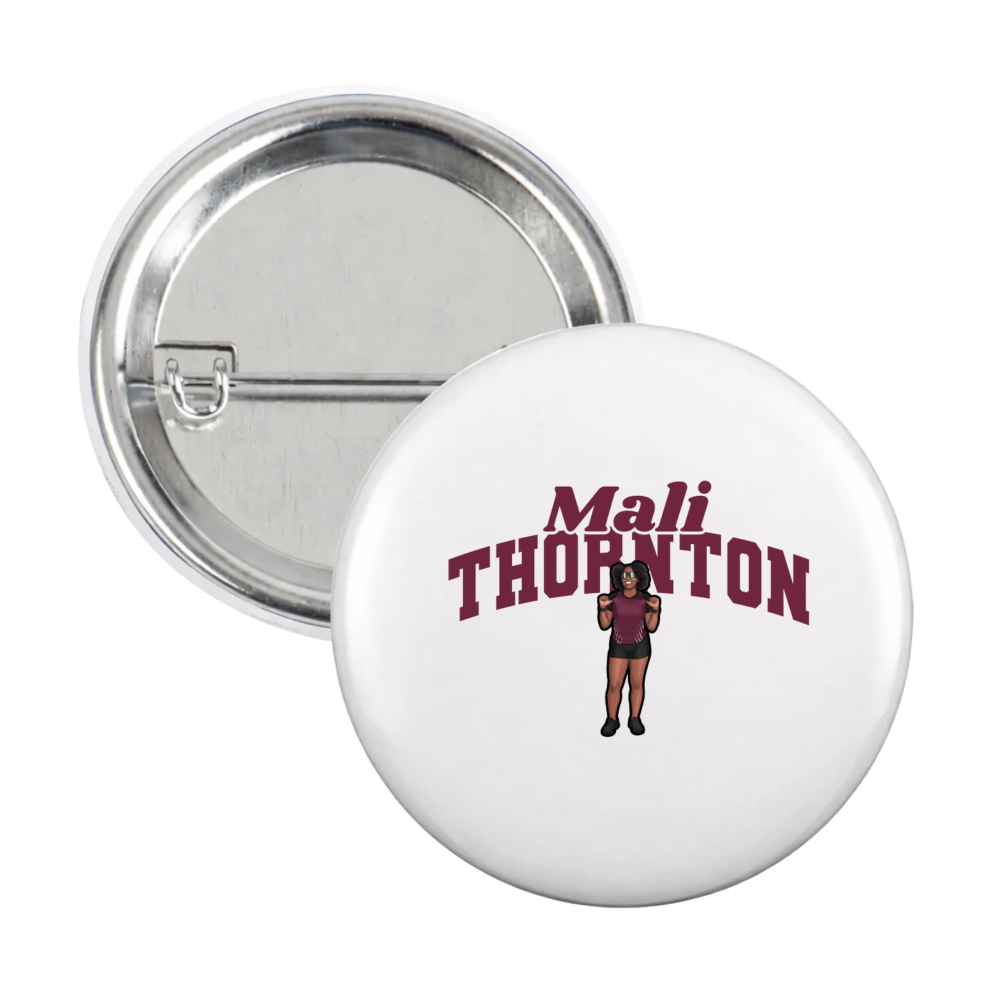 Game Day Button — Signature Arch in White