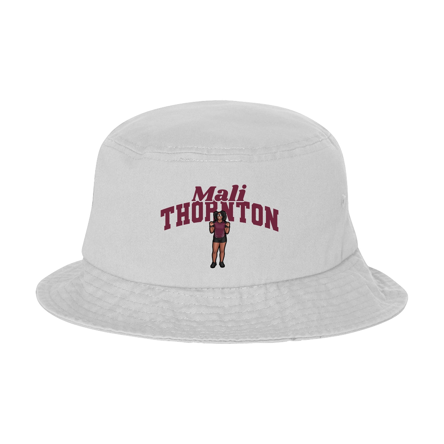 Bucket Cap — Signature Arch in White