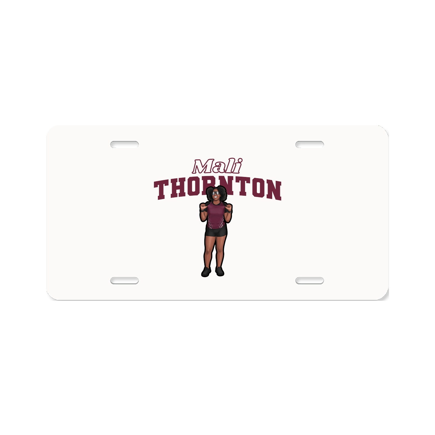 License Plate — Name Arch in Classic