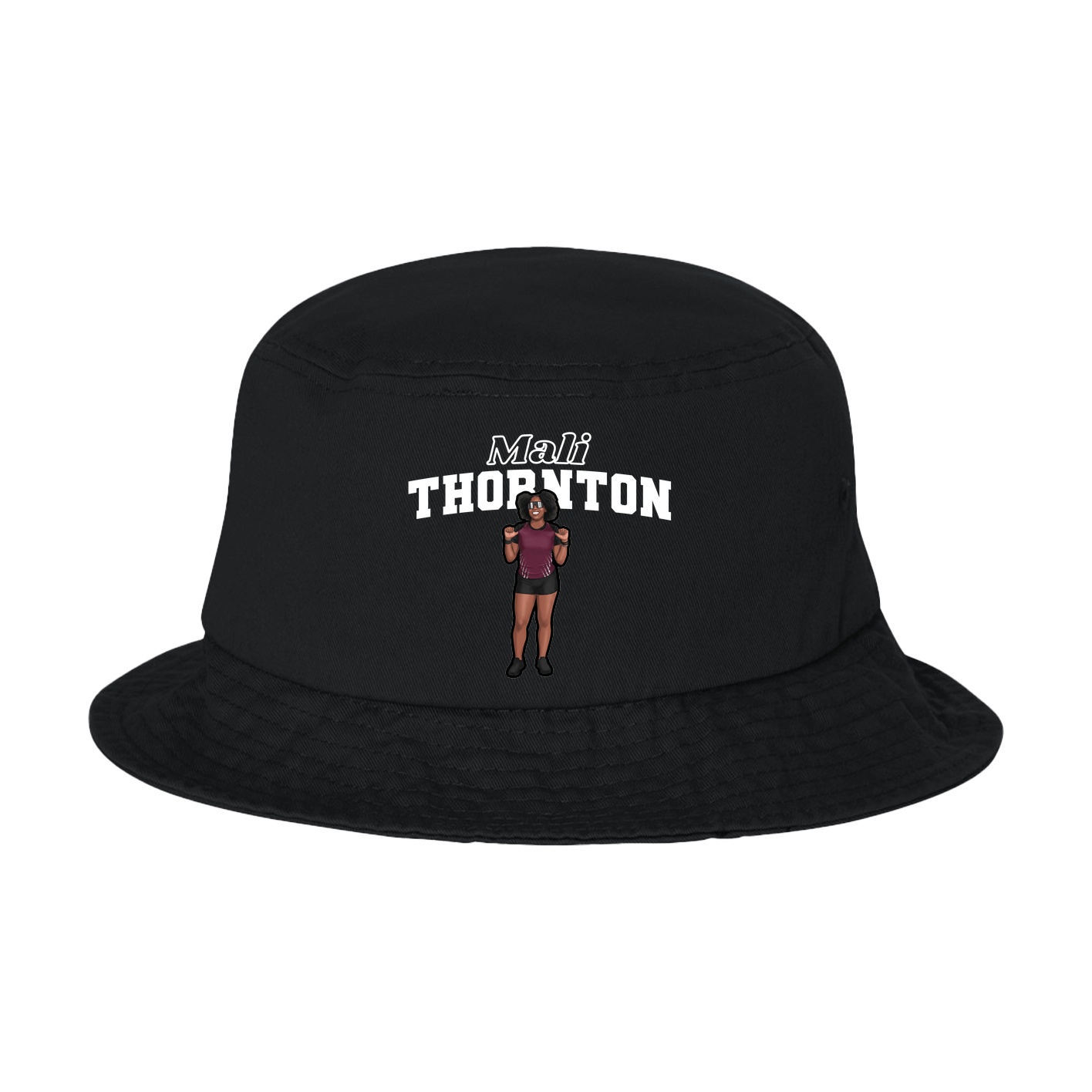 Bucket Cap — Name Arch in Black