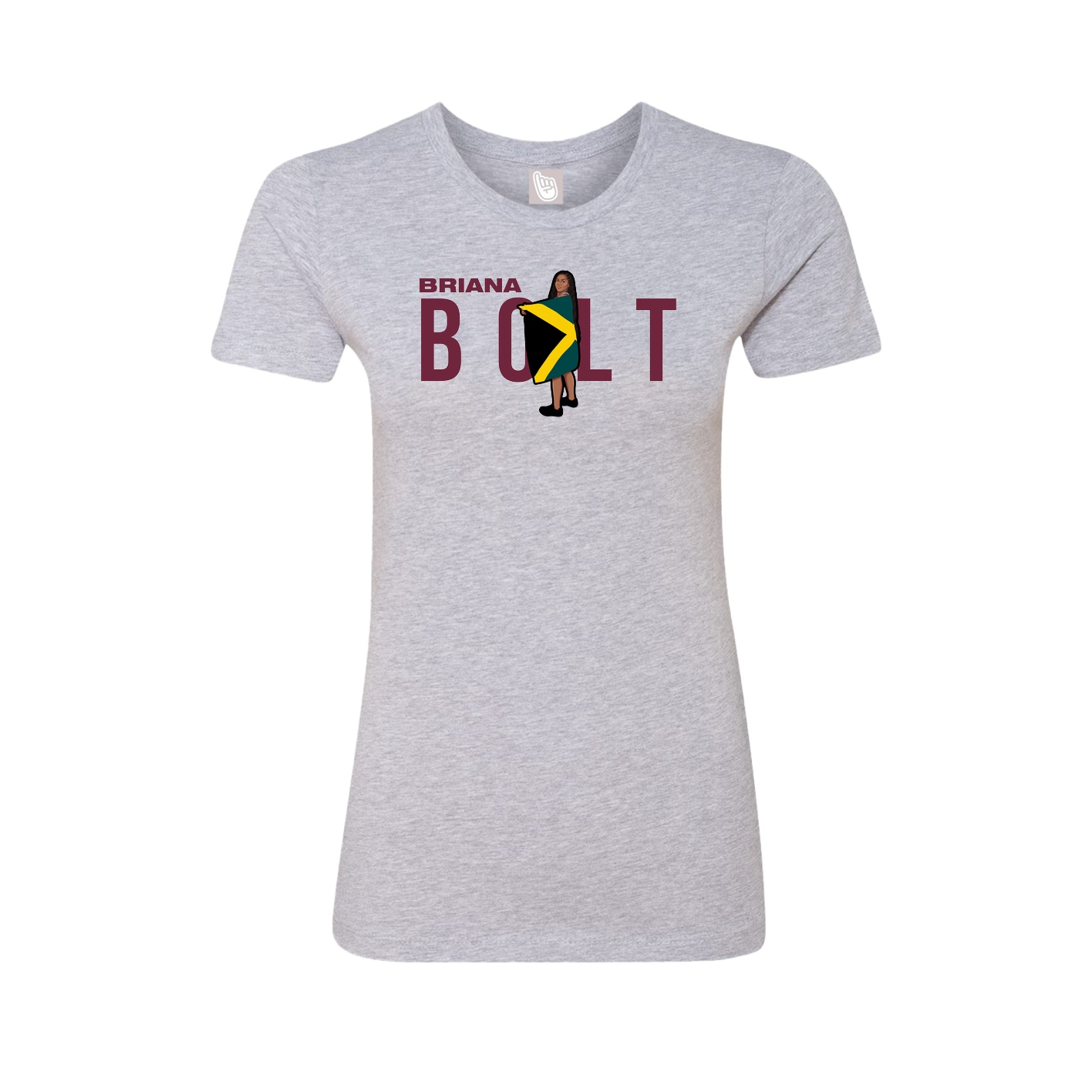 Fitted Women's Tee — Player Name in Grey