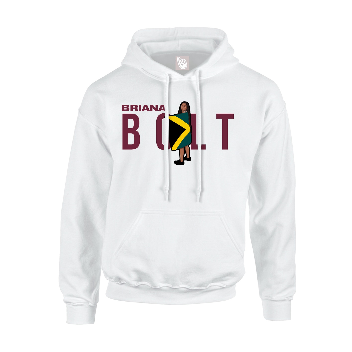 Youth Hoodie — Player Name in White