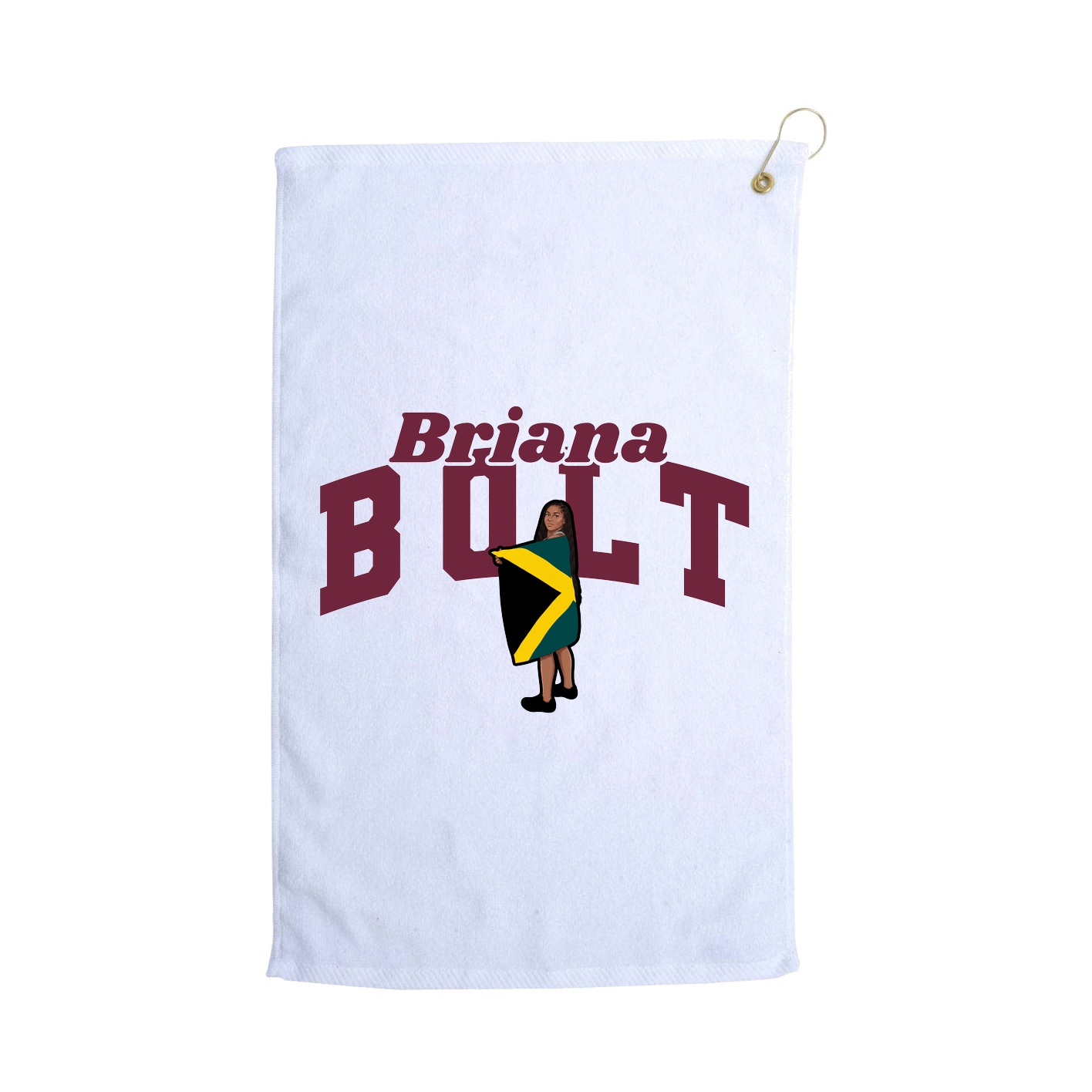 Golf Towel — Signature Arch in White