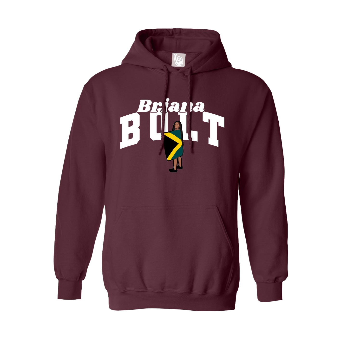 Hoodie — Signature Arch in Maroon