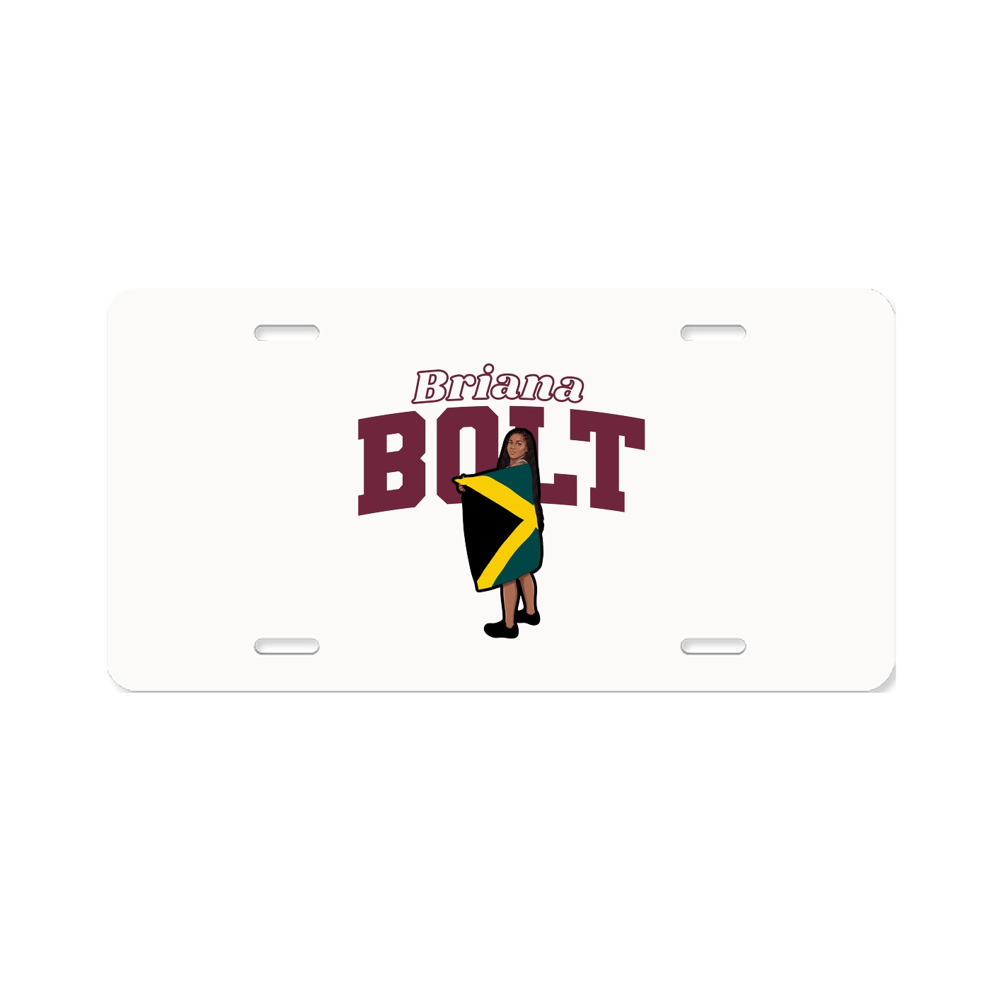 License Plate — Name Arch in Classic
