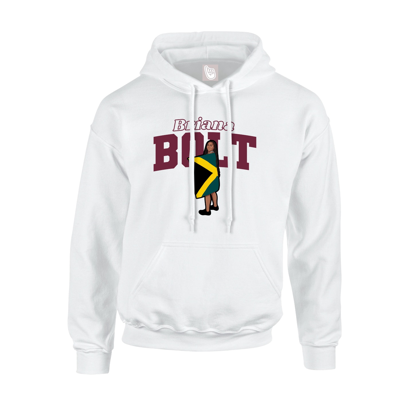 Hoodie — Name Arch in White