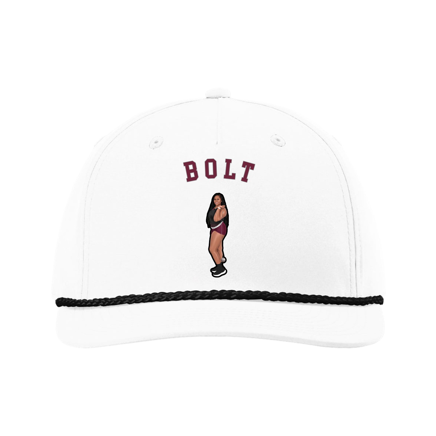 Five-Panel Classic Rope Cap — Shirsey Arch in White