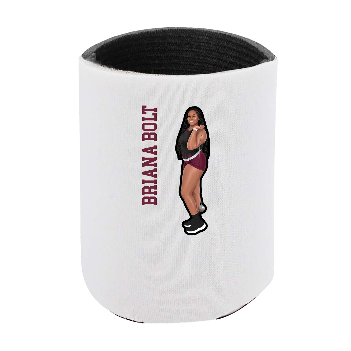 Can Holder — Name Vertical in White