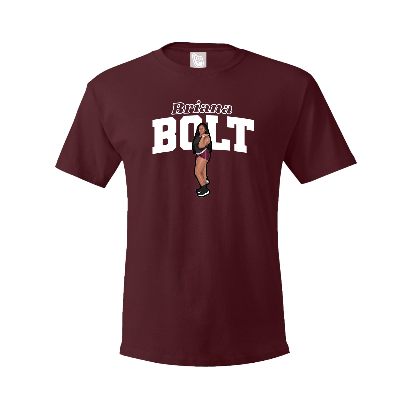 Youth Tee — Name Arch in Maroon