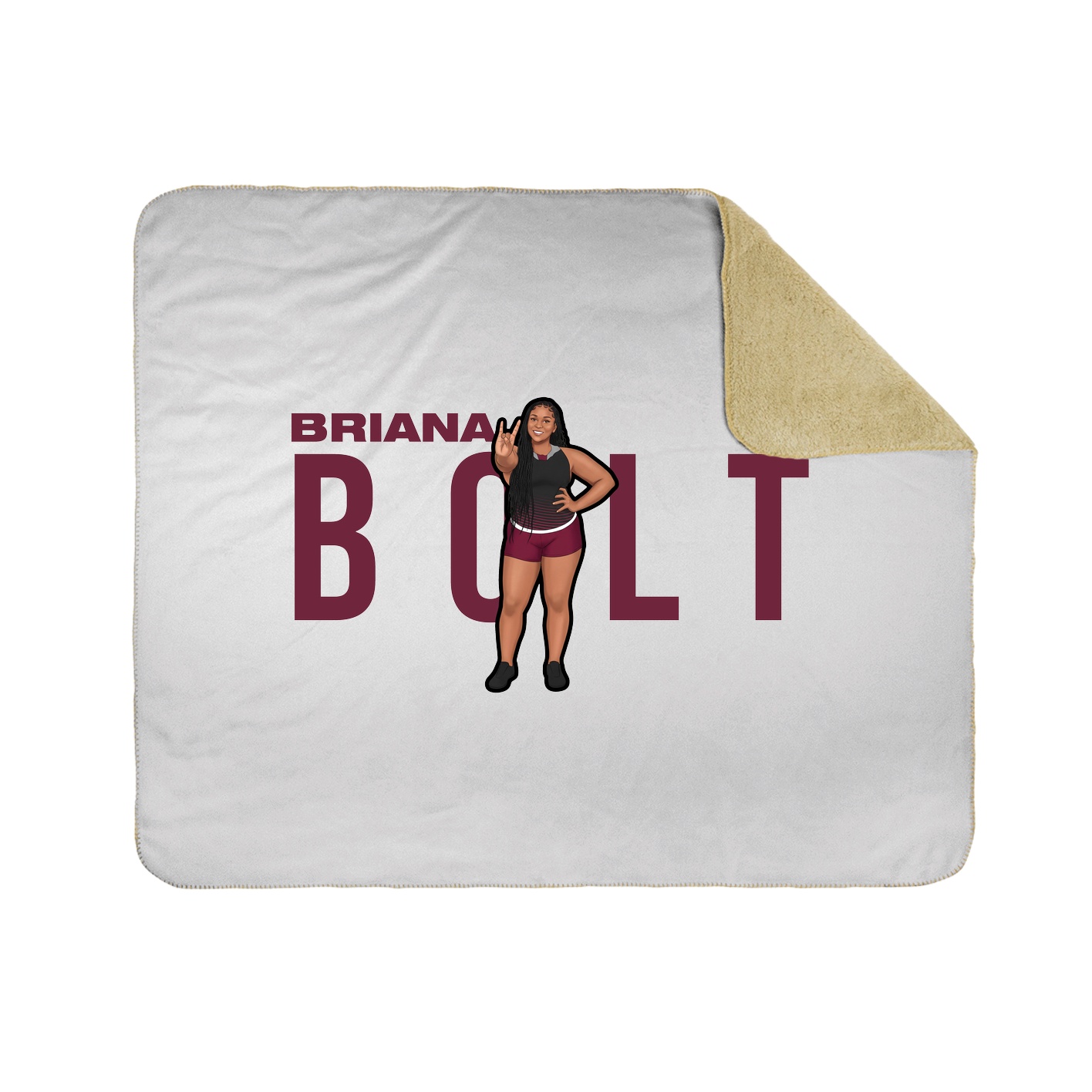 Throw Blanket — Player Name in White