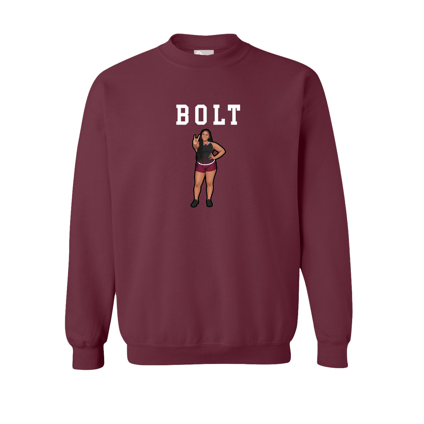 Fleece Crew — Shirsey in Maroon