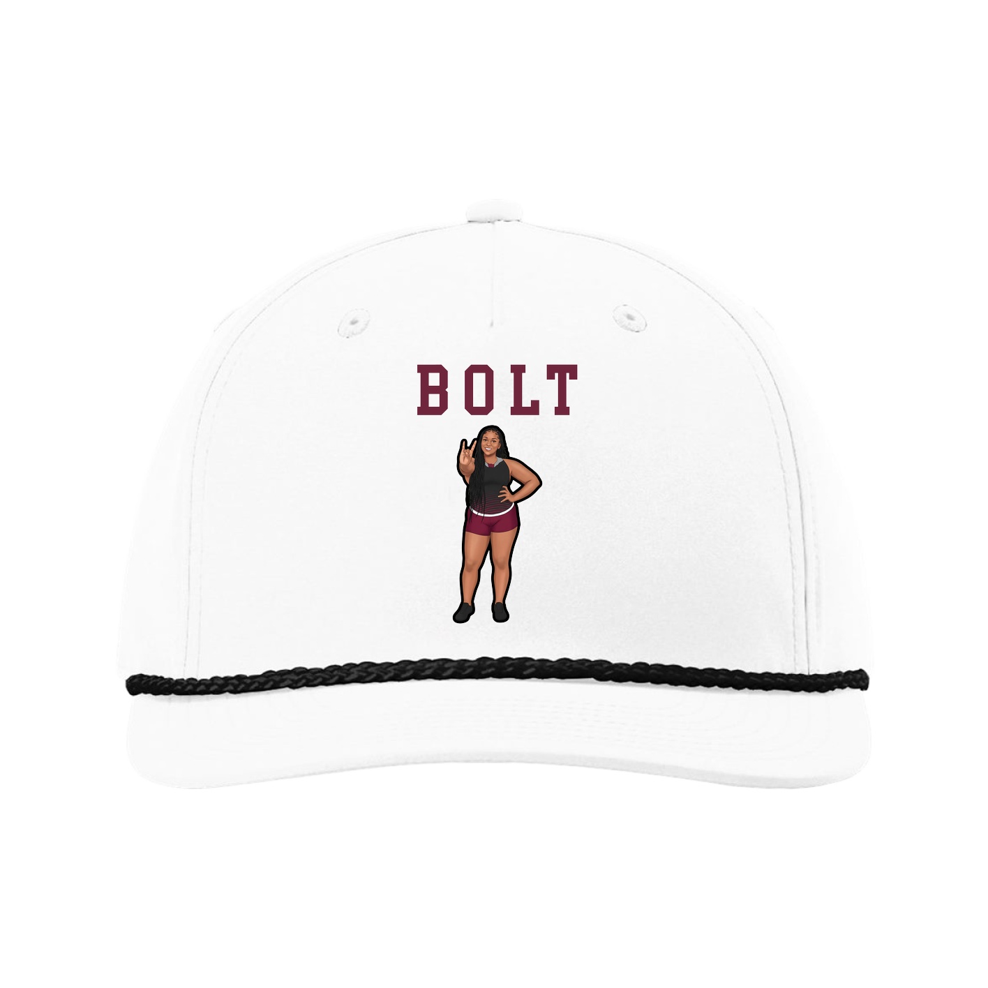 Five-Panel Classic Rope Cap — Shirsey in White