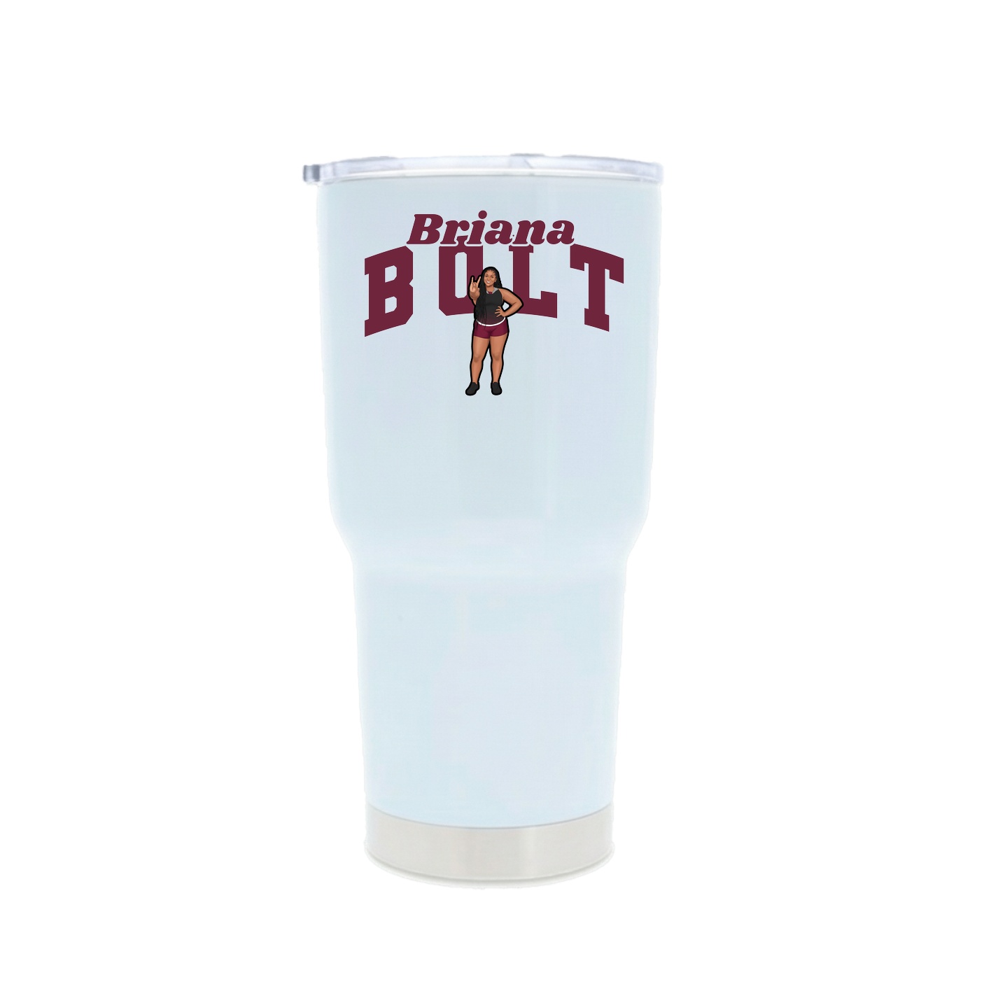 30oz Stainless Steel Tumbler — Signature Arch in White