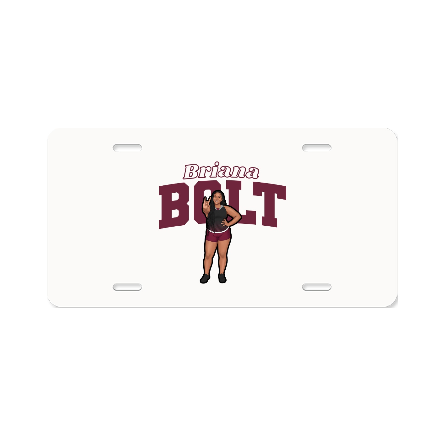 License Plate — Name Arch in Classic