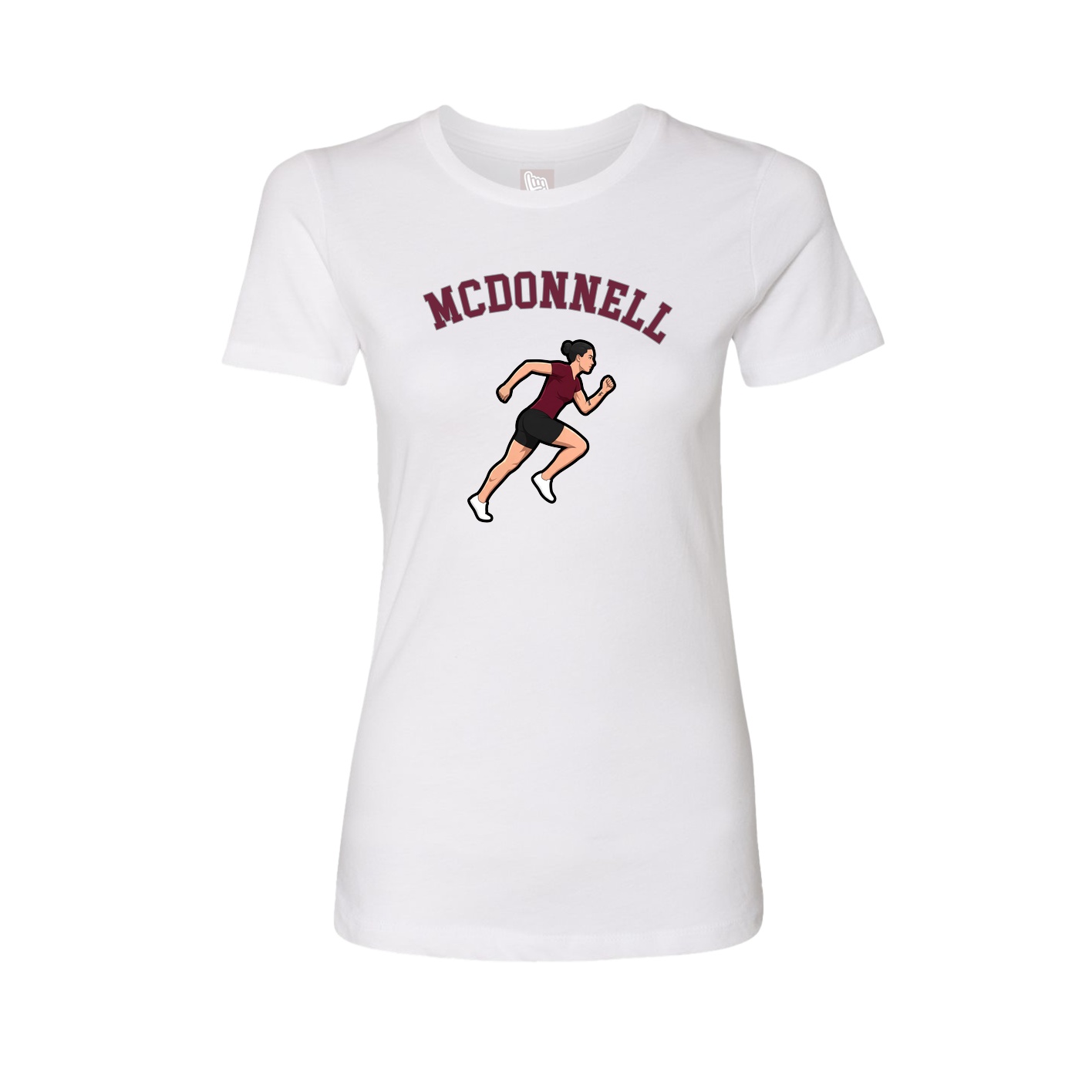 Fitted Women's Tee — Shirsey Arch in White