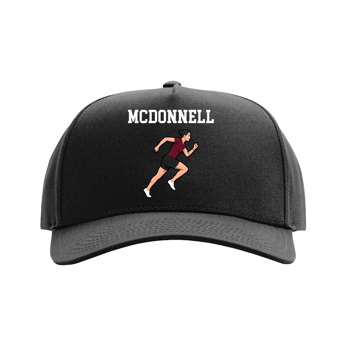 Full Fabric Five-Panel Champ Cap — Shirsey in Black