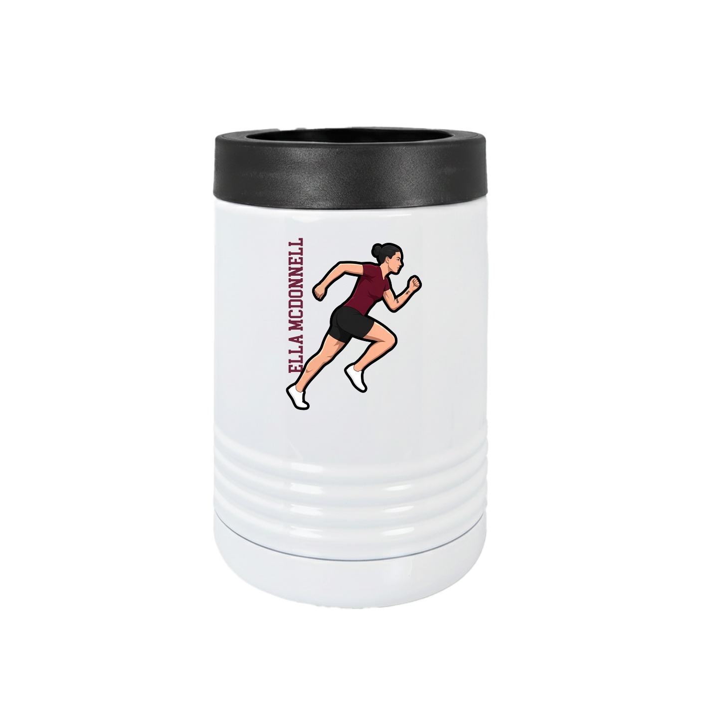 Beverage Holder — Name Vertical in White