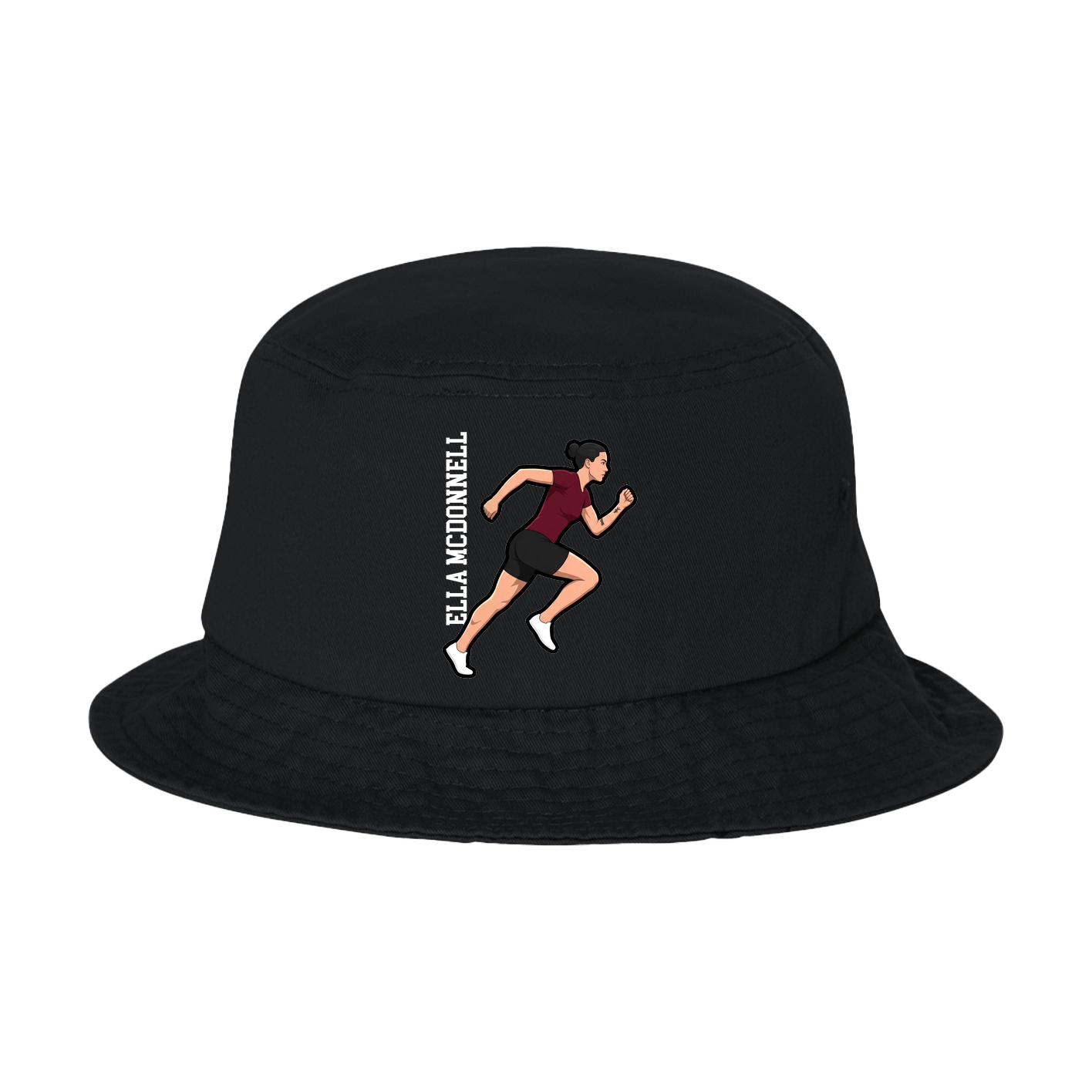 Bucket Cap — Name Vertical in Black