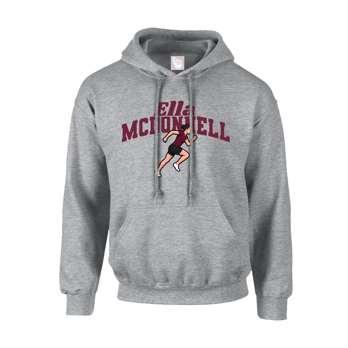 Youth Hoodie — Signature Arch in Grey