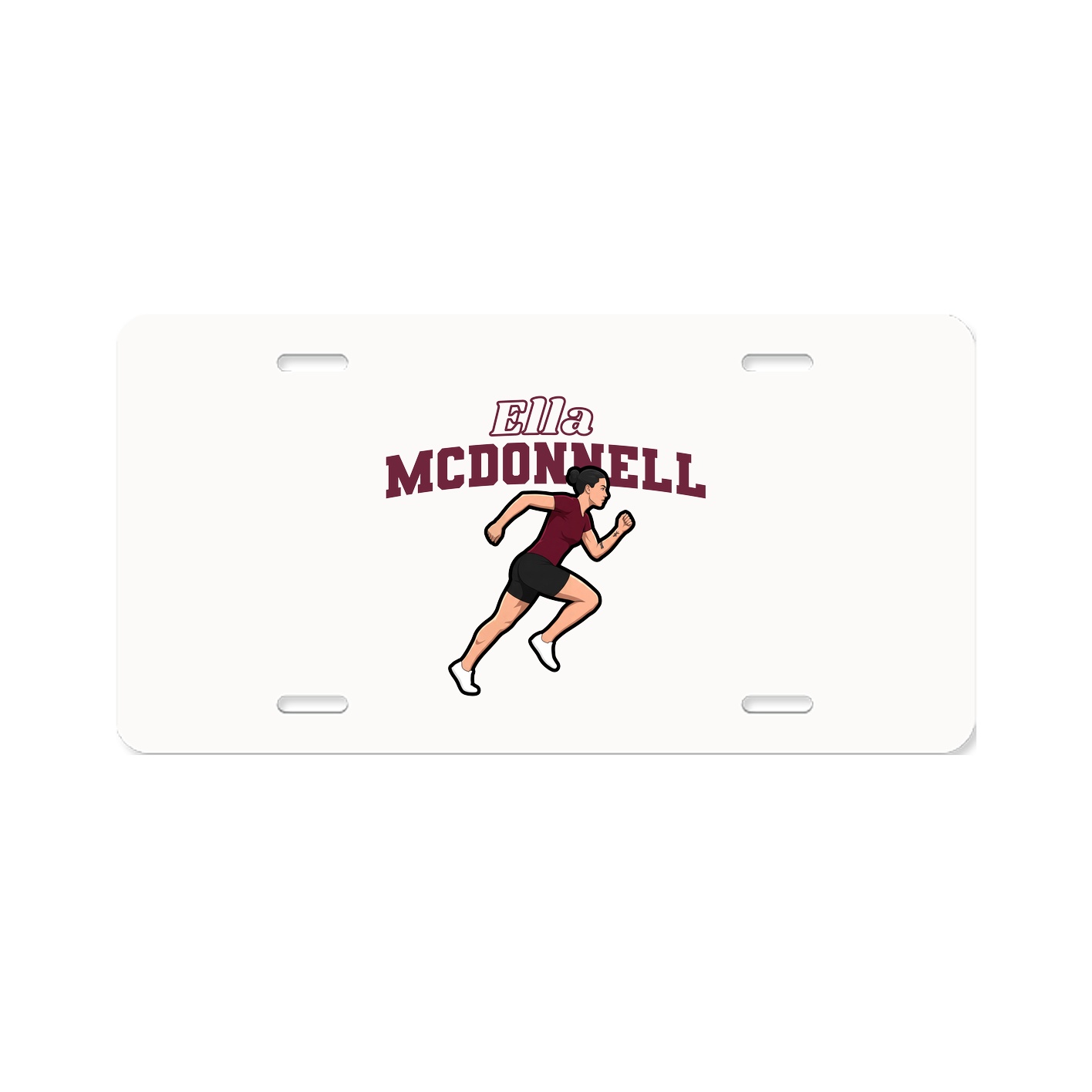 License Plate — Name Arch in Classic