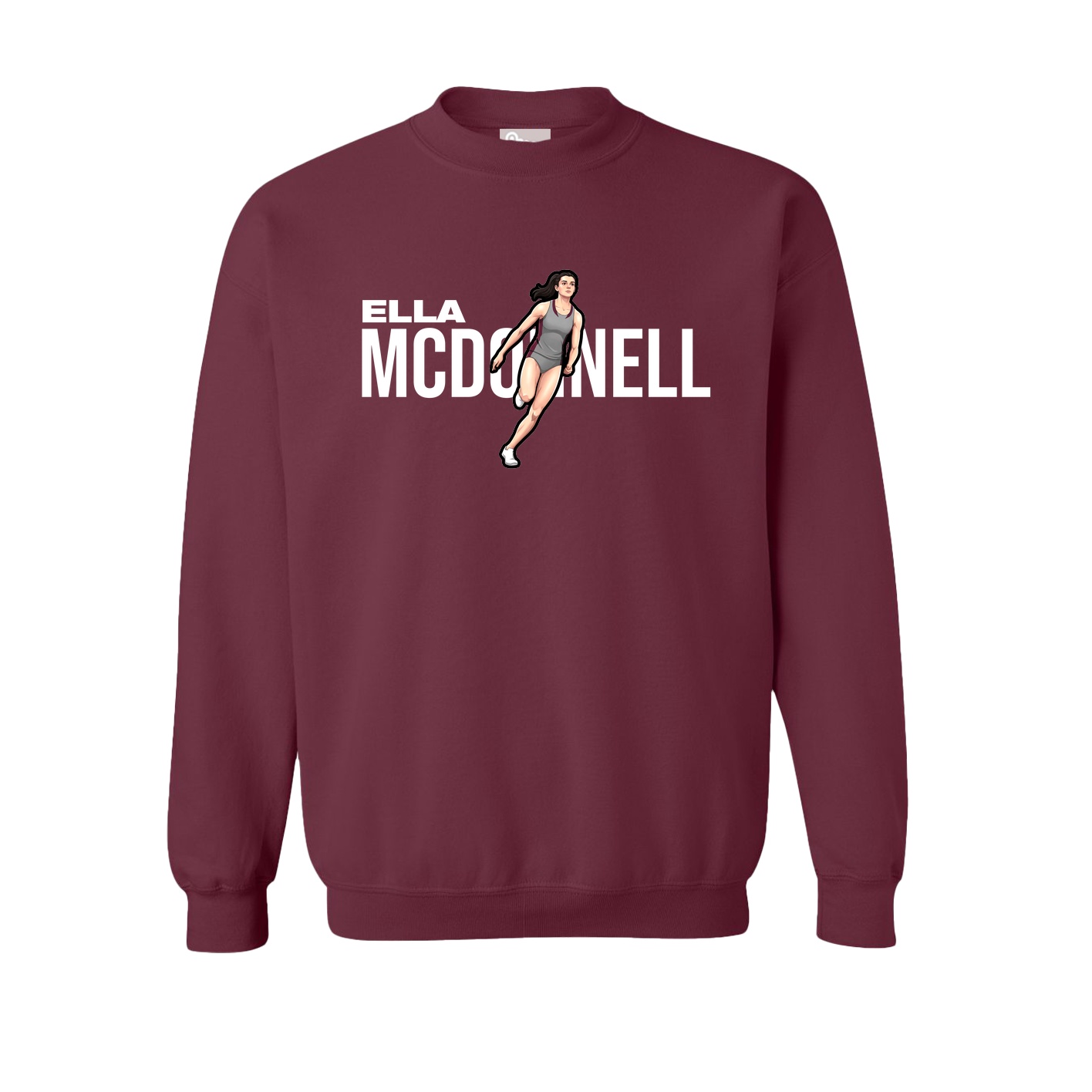Fleece Crew — Player Name in Maroon