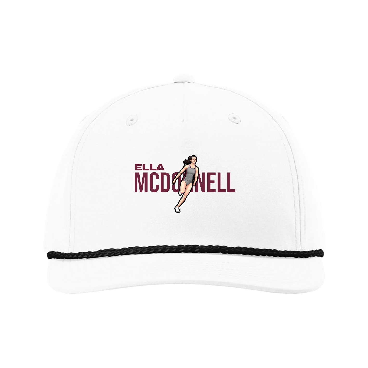 Five-Panel Classic Rope Cap — Player Name in White