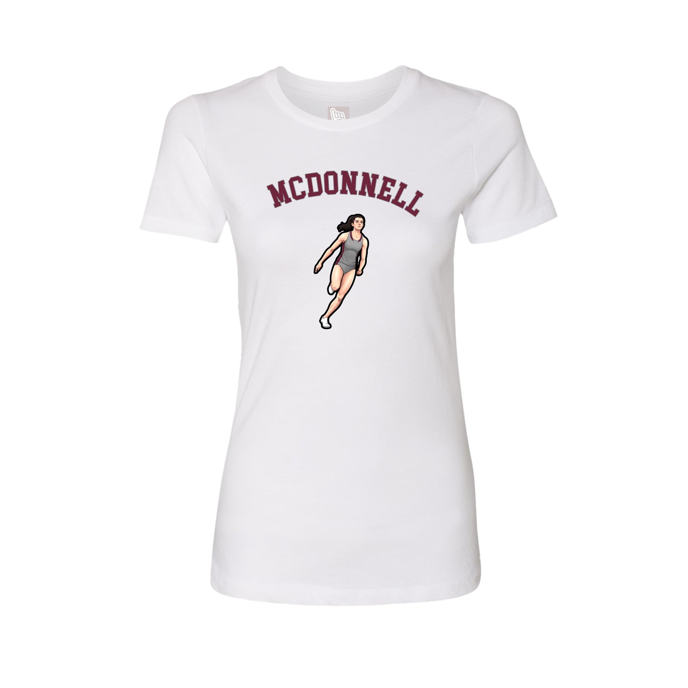 Fitted Women's Tee — Shirsey Arch in White