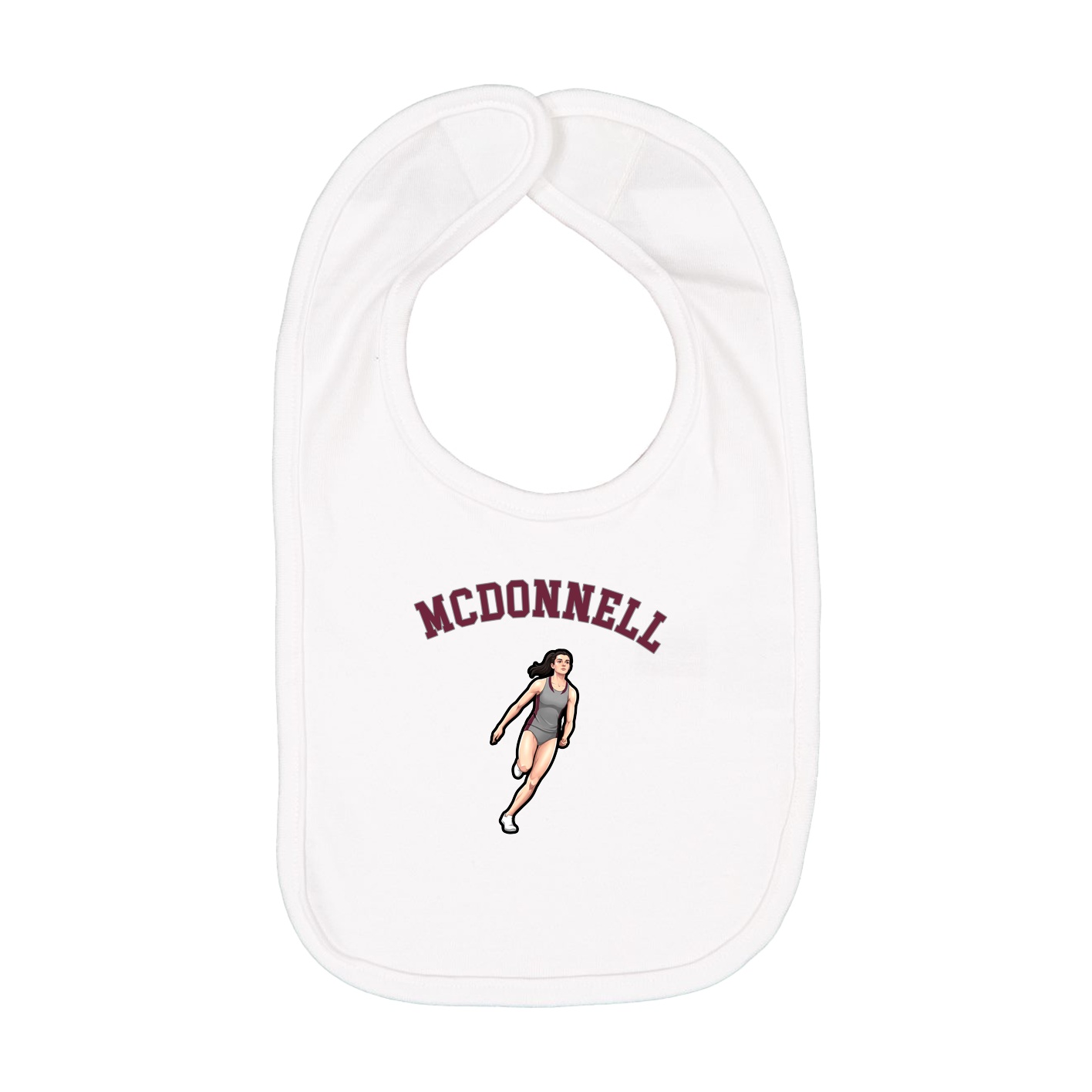 Infant Bib — Shirsey Arch in White