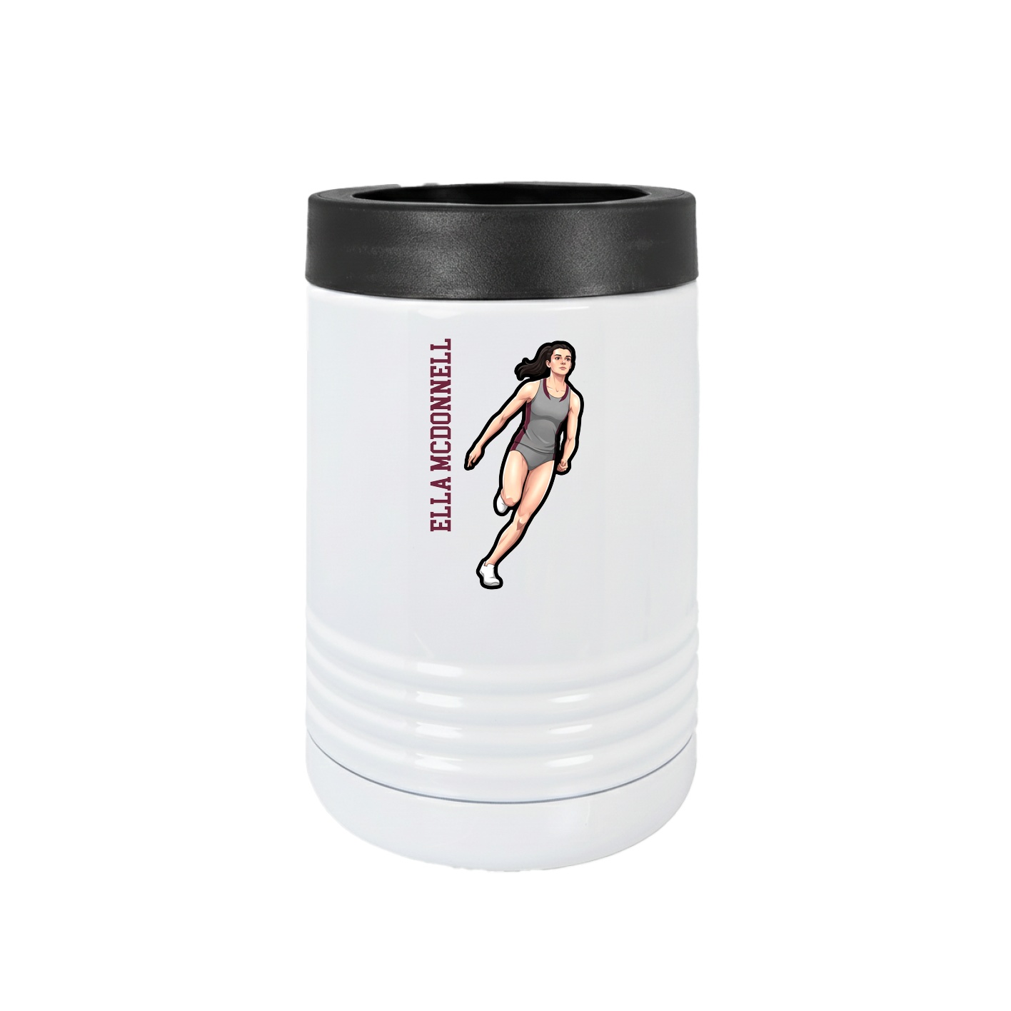 Beverage Holder — Name Vertical in White