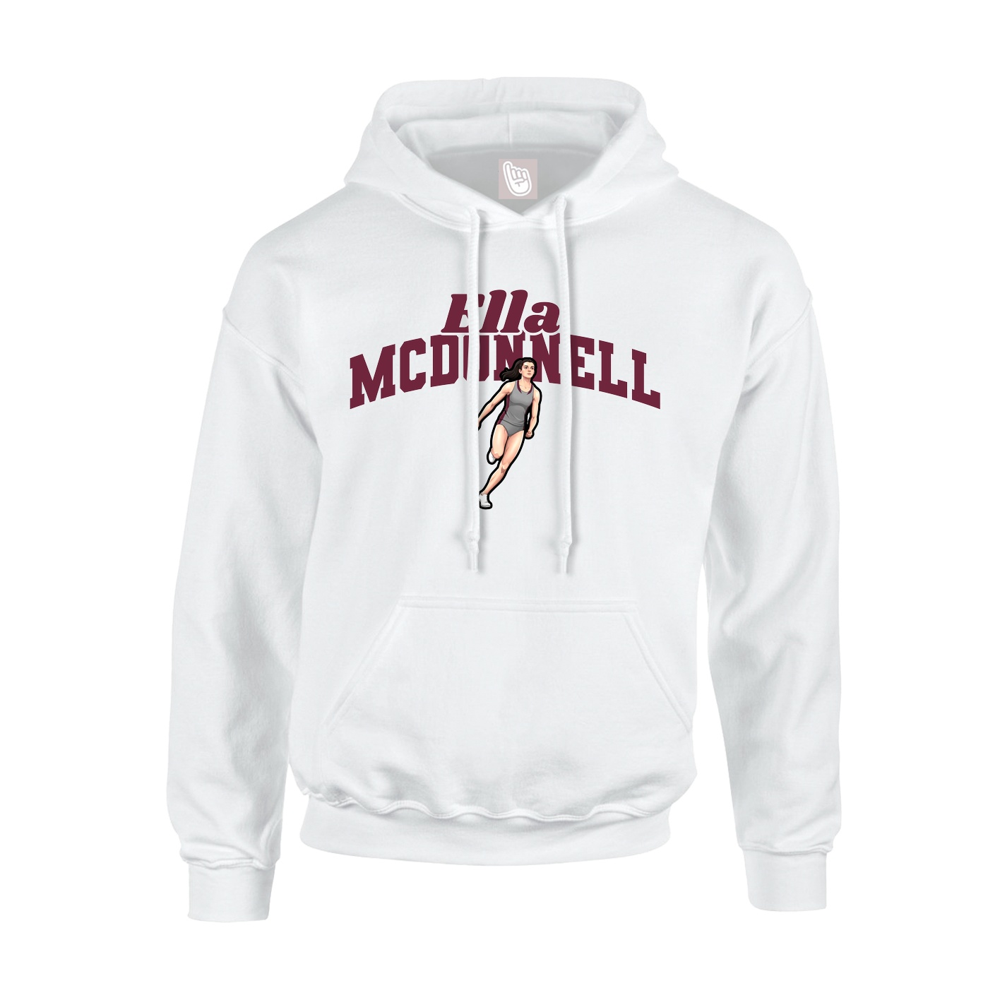 Hoodie — Signature Arch in White