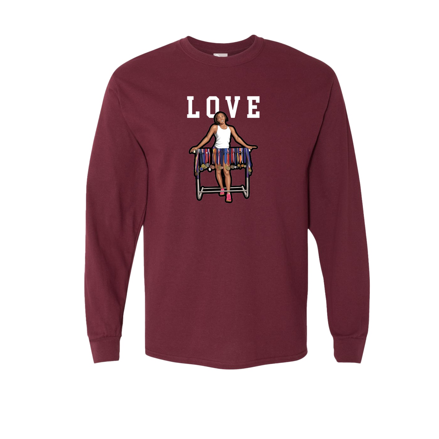 Long Sleeve Tee — Shirsey in Maroon