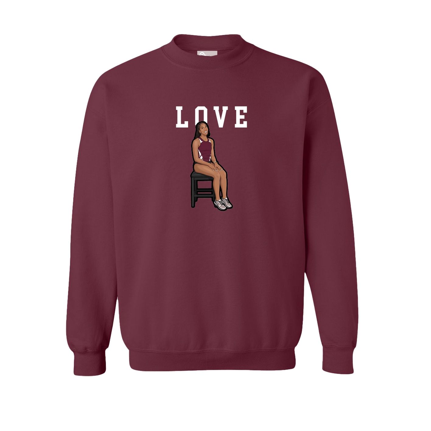 Fleece Crew — Shirsey in Maroon
