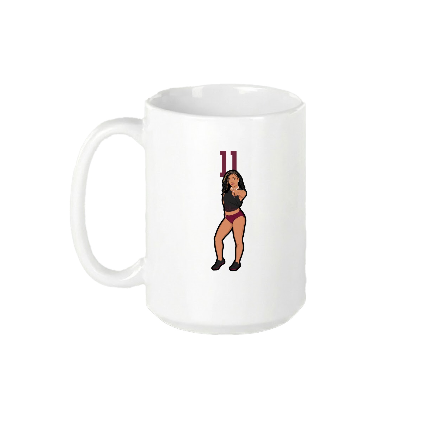15oz Coffee Mug — Number Top in White