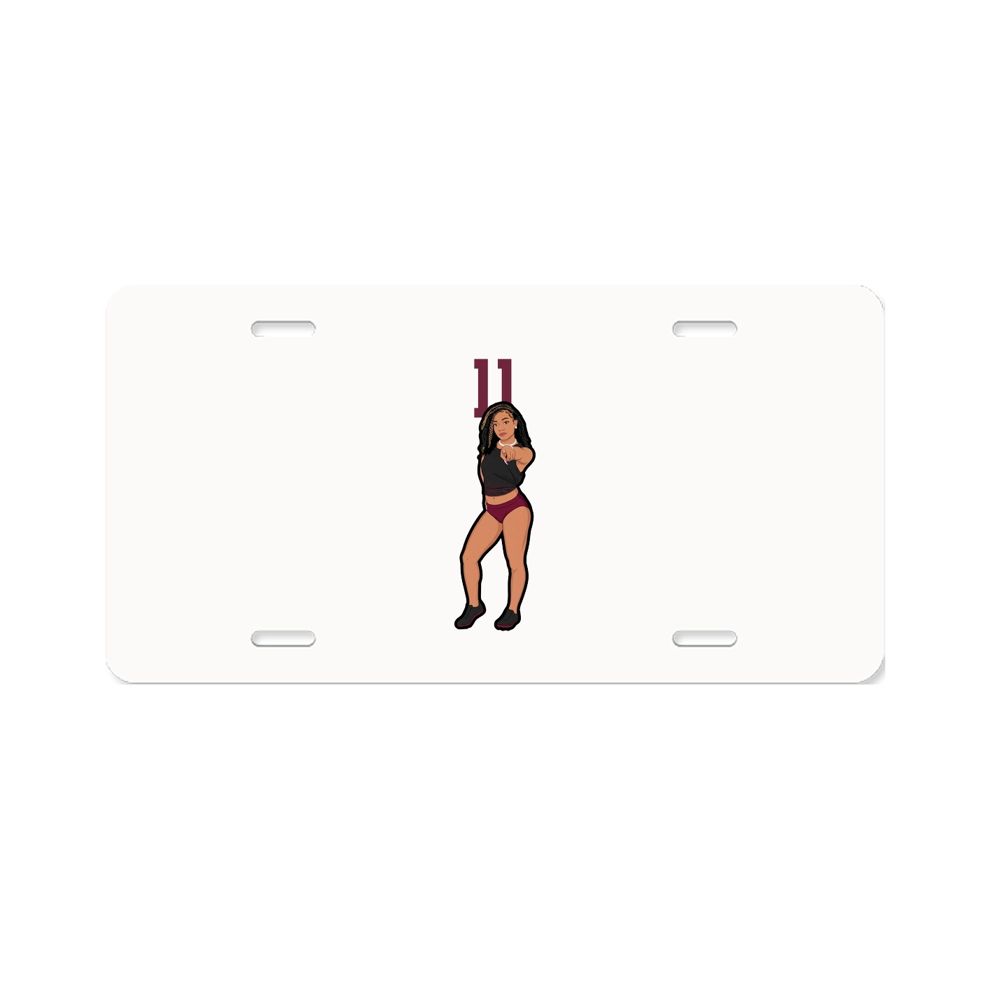 License Plate — Number Top in Classic