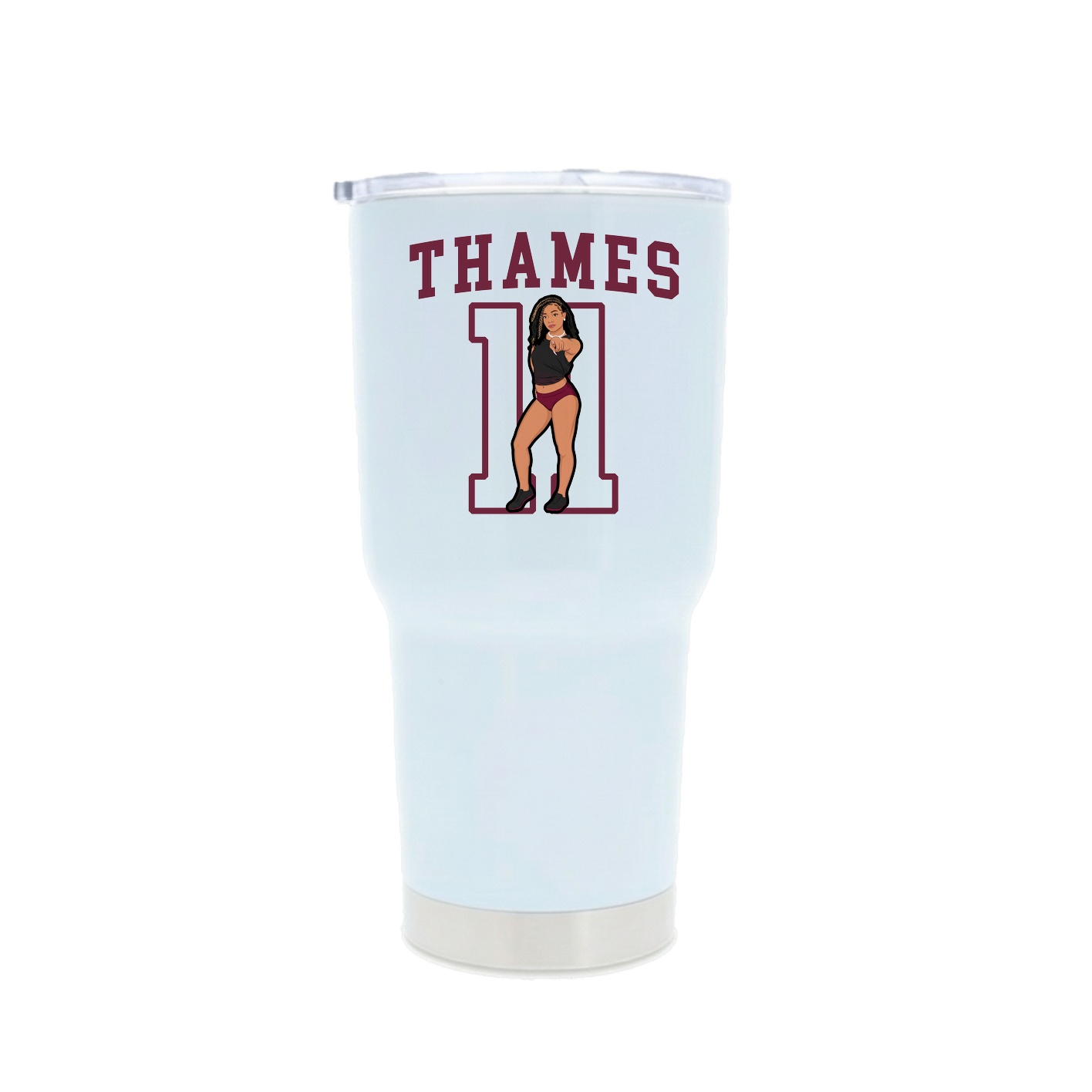 30oz Stainless Steel Tumbler — Shirsey in White