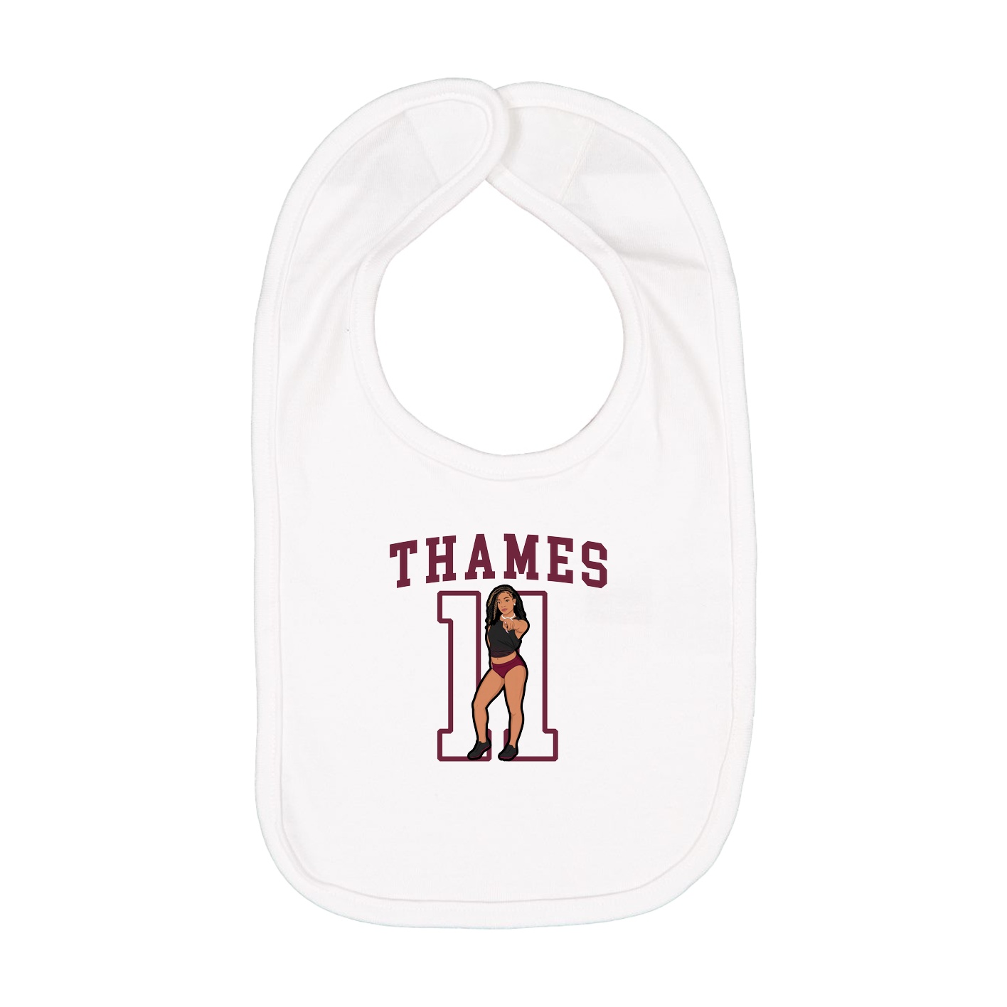 Infant Bib — Shirsey in White